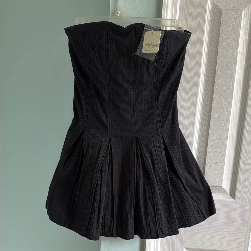 Free people NWT Black Strapless Dress
